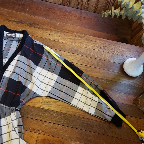 VTG Ronnie Heller for MJ Large Print Plaid Dress - Picture 11 of 12